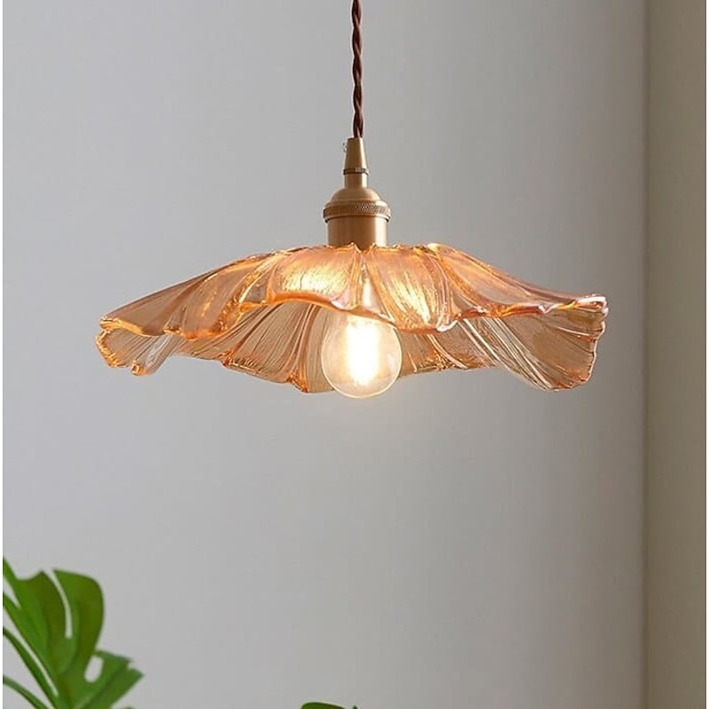 Pendant Light E27 Base Single Head Decoration Stained Glass Chandelier Lampshade Nordic Creative Style Lighting Fixtures Balcony Meeting Room Cafe Hanging Lamp 110-240V4