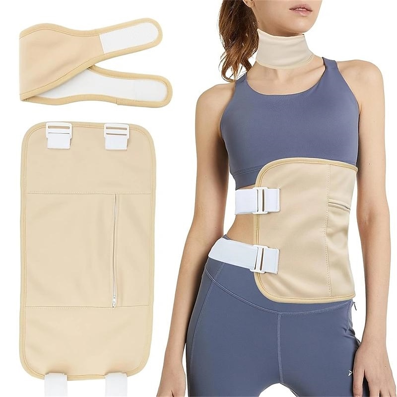 1Pc Castor Oil Set For Waist And Neck, Castor Oil Pack With Adjustable Straps And Pockets, Reusable Castor Oil Pack For Liver Detox, Constipation