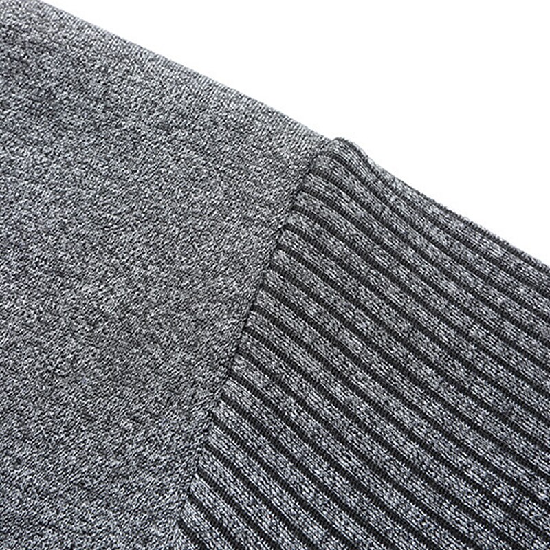 Men's Pullover Sweater Jumper Jumper Ribbed Knit Regular Knitted Warm Plain Mock Collar Modern Contemporary Work Daily Wear Clothing Apparel Winter Black Dark Navy S M L4