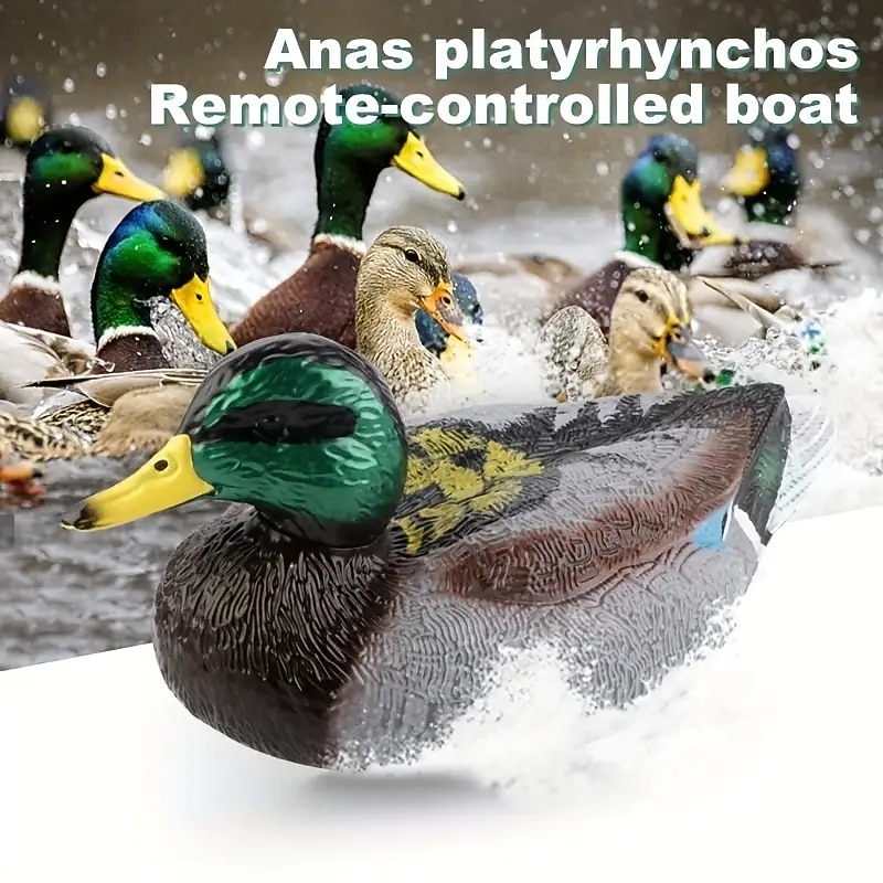 Realistic Green Head Duck Model Toy Boat Dual Version Sealed Waterproof Remote Control Boat For Kids Outdoor Pond Simulation Remote Control Boat