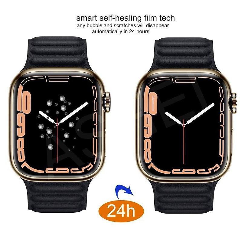 2/5/10pcs Screen Protector for Apple Watch 8 7 6 SE 5 40mm 44mm 45mm Case Friendly Bubble-Free HD Clear iWatch 3 TPU Flexible film4