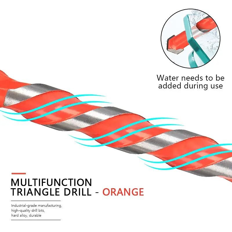 7pcs/set 3-12mm Carbide Drill Bits Set - Perfect For Drilling Tile, Concrete, Brick, Glass, Plastic & Wood!2