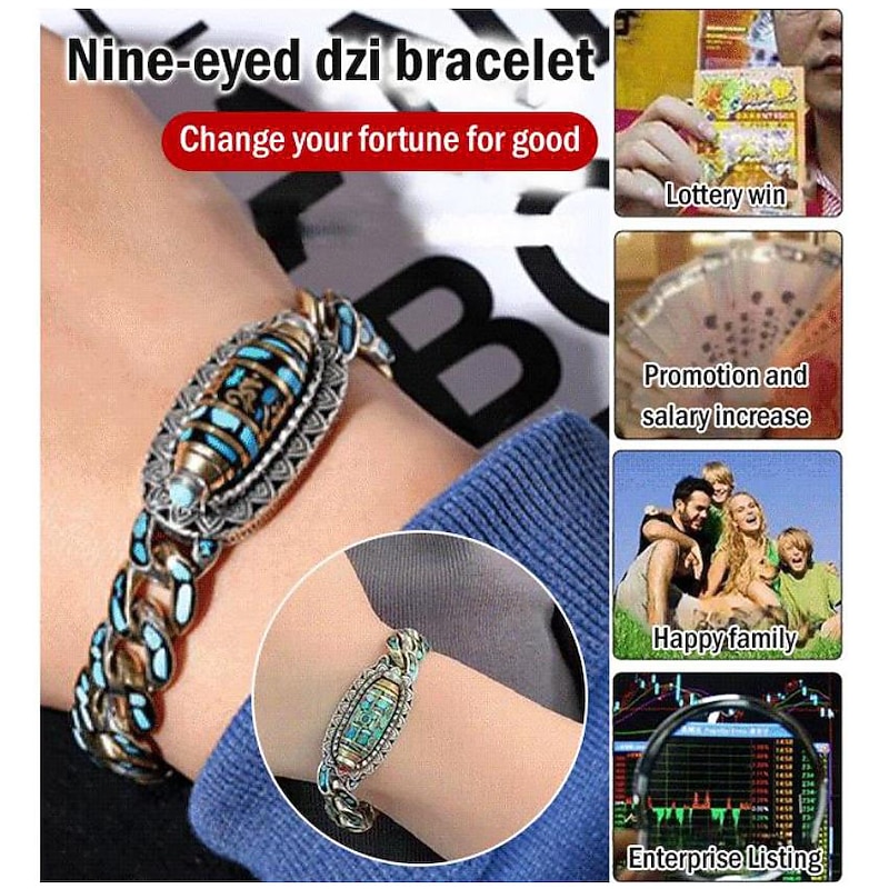 Turquoise Six-character Mantra Nine-Eyed Bead Bracelet, Christmas Gift, Xmas Gift, Women & Men Gift2