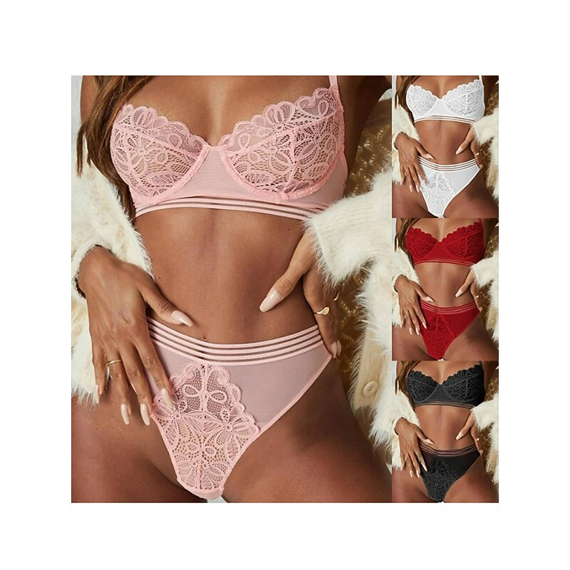 Women'S New Sexy Underwear Night See-Through Lace Erotic Sexy Home Bra Set Home Outfits2