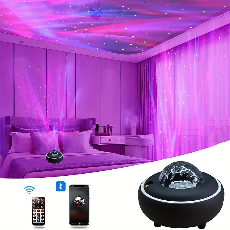 Rosssetta Star Projector Galaxy Light Projector With Remote/BT Control Star Light Projector Speaker For Bedroom/Ceiling/Home Decor Led Light Projector