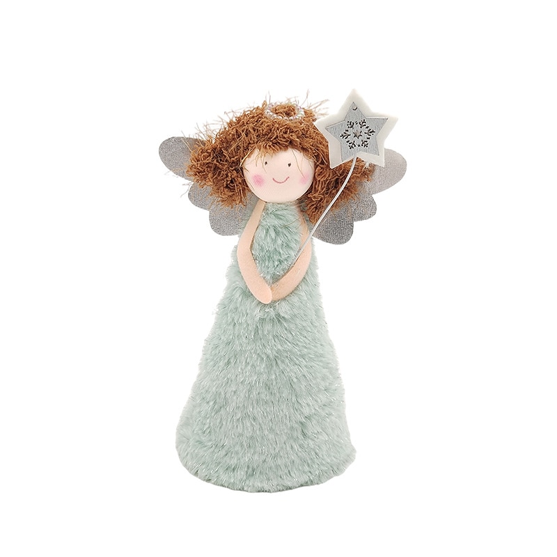Christmas Angel Tree Topper Decorations Memorial Decorations Number Pendant Mini Decor Christmas Tree Ornaments Xmas Tree Topper Christmas Tree Angel Christmas Treetop Figurine2