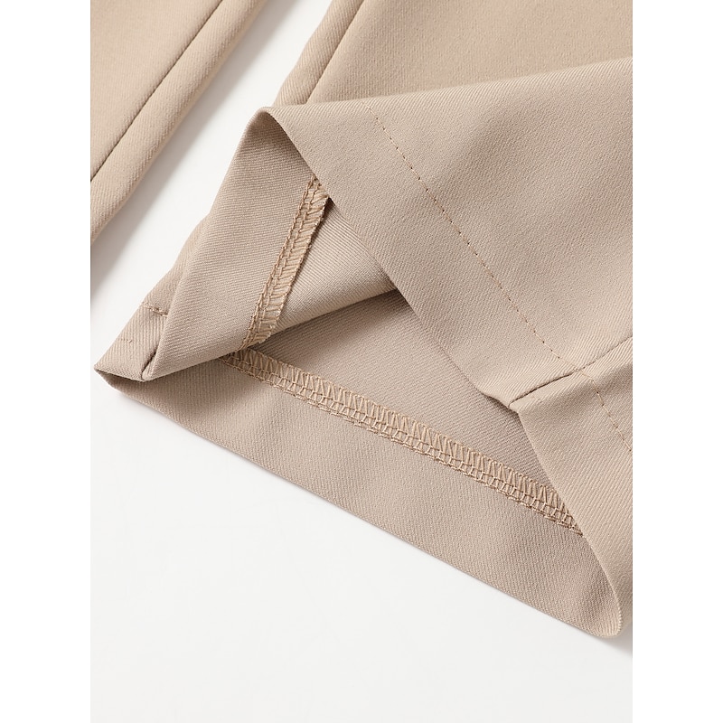 Men's Trousers Dress Pants Slacks Summer Pants Casual Pants Front Pocket Straight Leg Plain Comfort Wedding Business Casual Fashion Classic Black Navy Blue Micro-elastic4