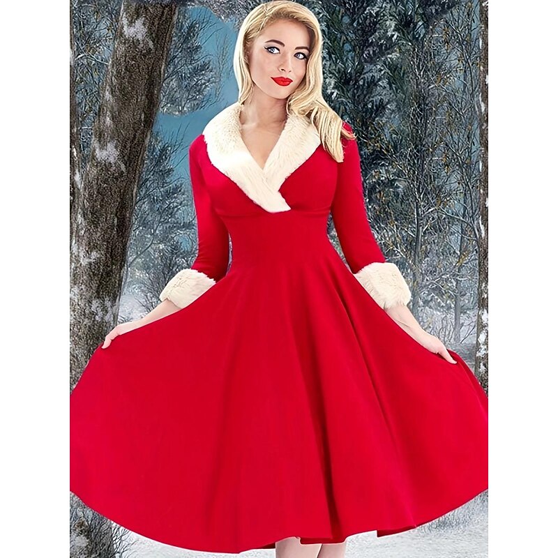 Santa Claus Mrs.Claus Fancy Christmas Dress Women's Christmas Adults' Christmas New Year Christmas Eve Christmas New Year Eve Dress