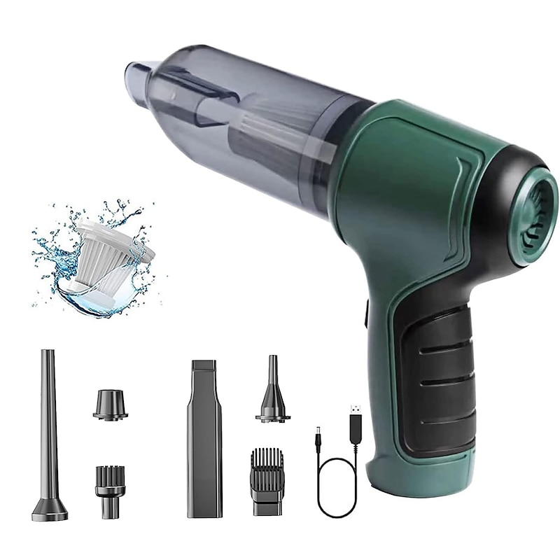 3-in-1 Handheld Vacuum Cleaner Battery, Wireless Mini Handheld Vacuum Cleaner, Portable Car Vacuum Cleaner Wet and Dry with Washable Filter, Powerful Handheld Vacuum Cleaner for Car, Office2