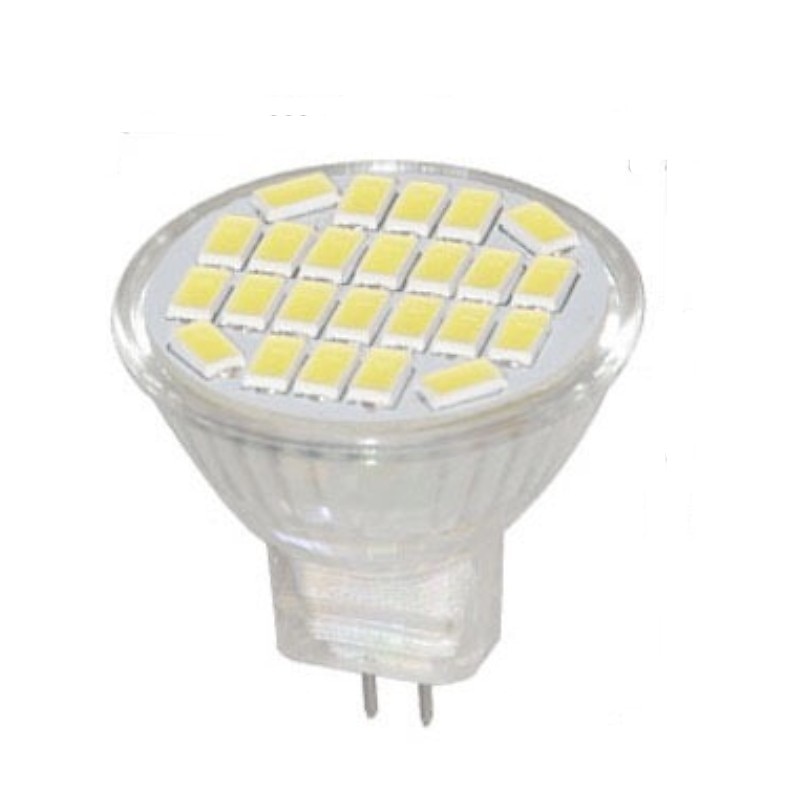 10pcs 6pcs  MR11 3W LED Spotlight 250-300 lm 24 LED Beads SMD 5730 AC/DC 12-24 V3