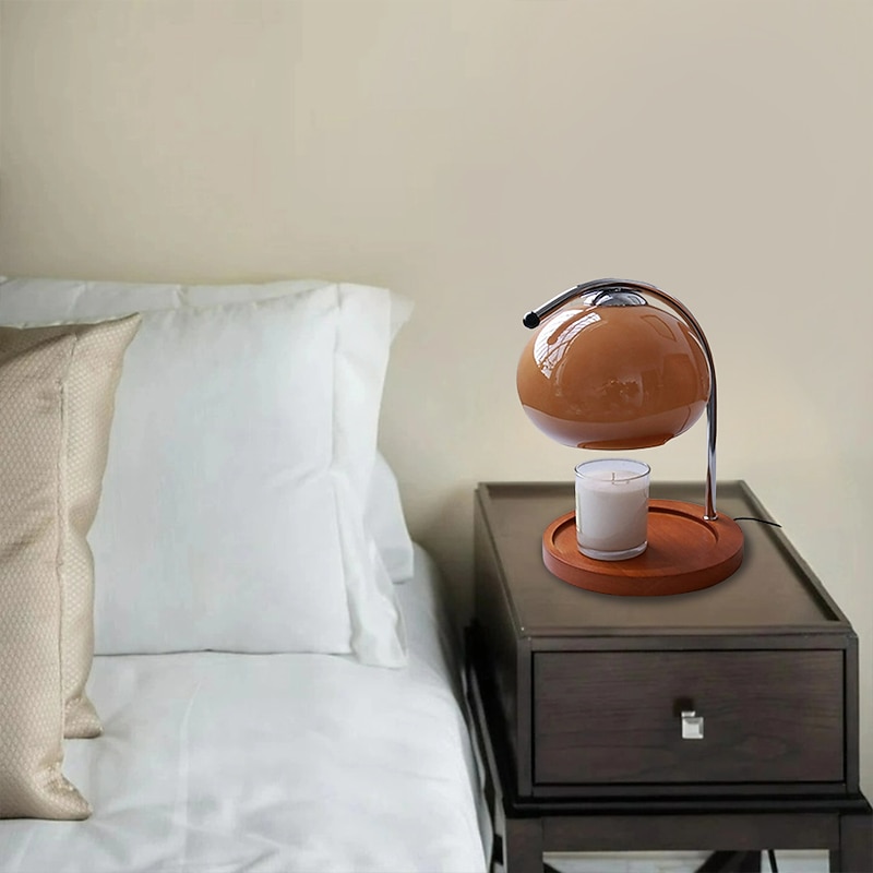 Candle Warmer Lamp Mushroom Bedside Table Lamp Modern Minimalist Bedside Table Lamp Bedroom Living Room Study Bedside Lamp Decorative Small Table Lamp Bedside Lamp 110-240V2