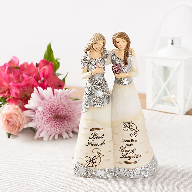 Figurine Celebrating Friendship Room Home Decor Resin Angel Statue Sister Friend Decoration Valentines Day Gift