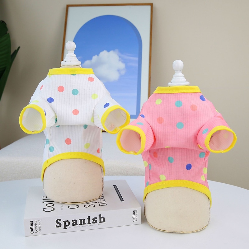 Dog Cat Shirt / T-Shirt Fashion Casual Winter Breathable Soft Washable Comfortable Bed Casual Daily Dog Clothing for Pomeranian Baby Pet Papillon Small4