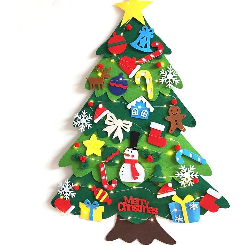 Christmas Tree Christmas Decoration Children's Handmade Puzzle DIY Felt Cloth Christmas Tree Christmas Children's Gift for Christmas Gifts2