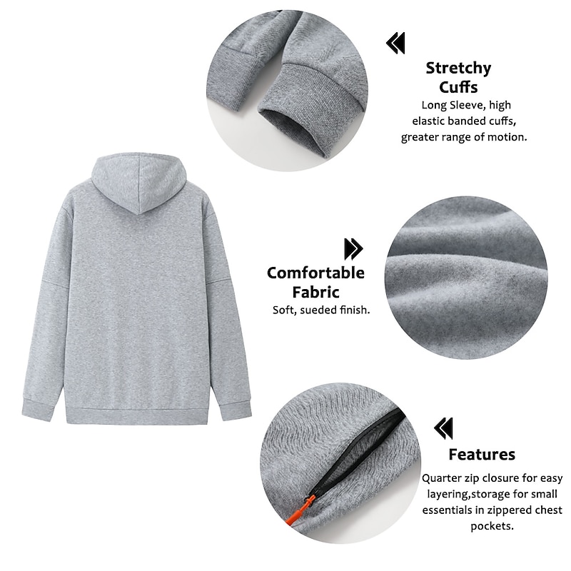 Men's Graphic Cross Long Sleeve Sweatshirts  Hooded Streetwear Basic Sports & Outdoor Sports Fall Winter Black Dark Gray Gray Clothing Apparel Designer Hot Stamping S M L XL XXL 3XL3