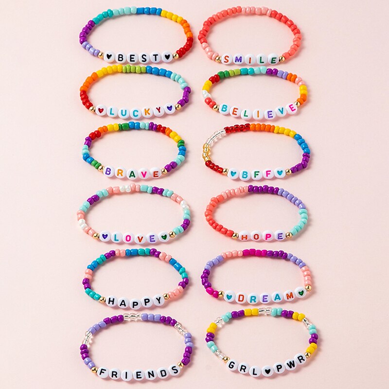 Random 12 Pcs Taylor Inspired Bracelets Set Friendship Bracelets for Women Girls Eras Tour Anti Hero 1989 Lover Reputation Outfits Jewelry for Swiftie Fans2