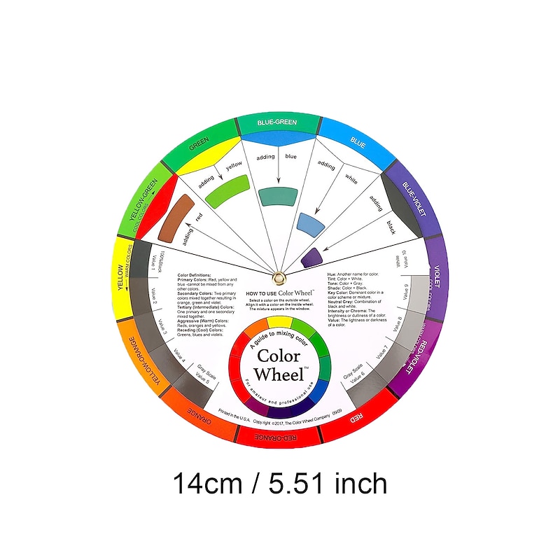 5PCS Creative Color Wheel Paint Mixing Learning Guide Art Class Teaching Tool For Makeup Blending Board Chart Color Mixed Guide Mix Colours3