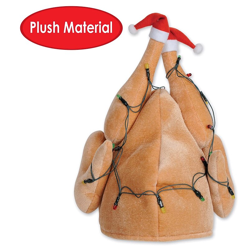 Christmas Hat Turkey Plush Hats Party Hats for Birthday Holiday Christmas Halloween Carnival4