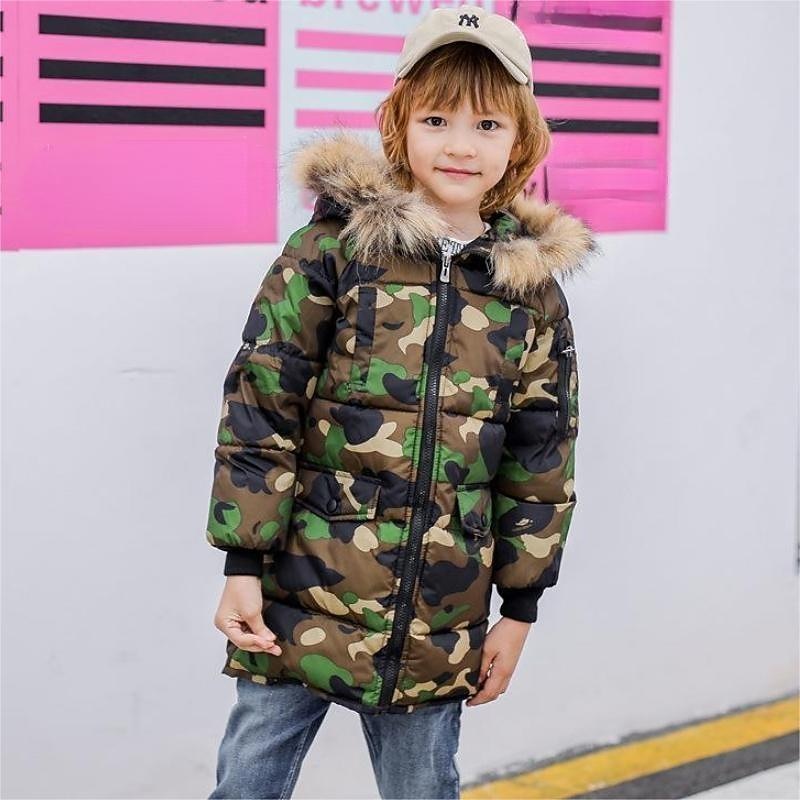 Kids Boys Down Coat Hoodie Jacket Outerwear Kids Puffer Jacket Solid Color Long Sleeve Zipper Coat Casual Cotton Adorable Daily Black Army Green Spring Fall 7-13 Years3