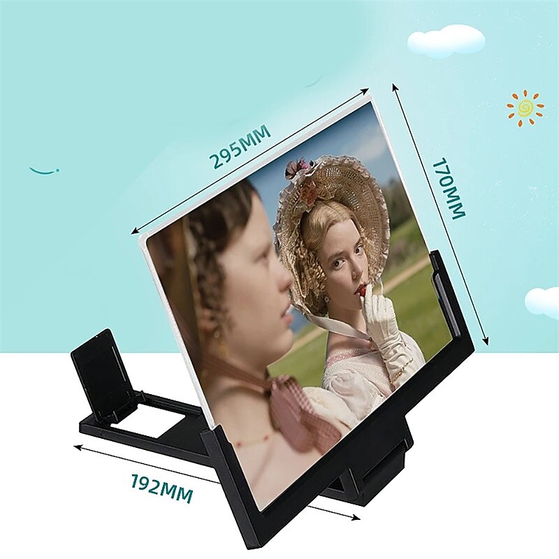 2023 New 14Inch /7.5Inch Mobile Phone Screen Magnifier Flat Screen 3D HD Radiation Protection Magnifying Glass Mobile Phone Holder4