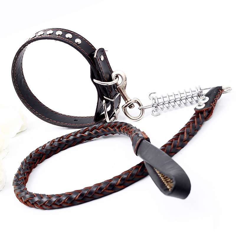 Pet Traction Rope Dog 8-strand Cowhide Woven Dog Rope Medium And Large Size Explosion-proof And Flush Dog Rope In Stock2