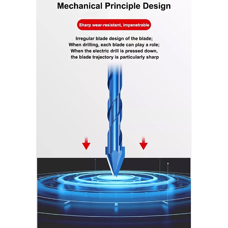 Superhard Alloy Steel Ceramic Tile Concrete Superhard Spiral Groove Eccentric Drill Bit Special Cement Triangular Drilling Tools2