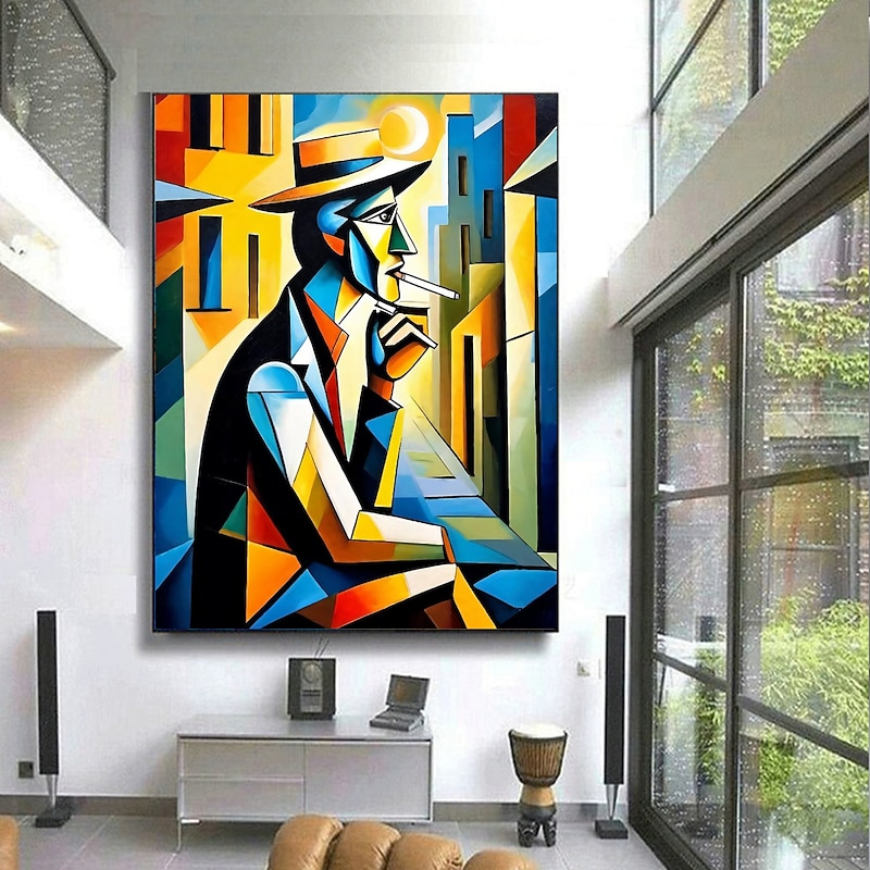 Handmate Oil PaintingCanvasWall Art DecorationAbstract Knife Painting Picasso Style Charactersfor Home Decor Rolled Frameless Unstretched Painting 12