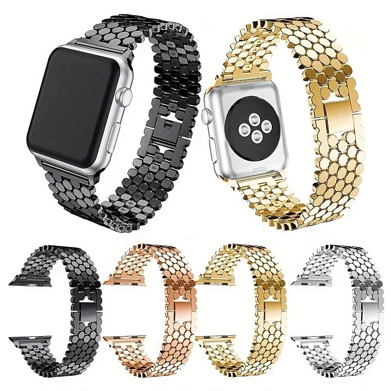 Compatible with Apple Watch band 38mm 40mm 41mm 42mm 44mm 45mm 49mm Glitter Women Men Alloy Strap Replacement Wristband for iwatch Ultra 2 Series 9 8 7 SE 6 5 4 3 2 1