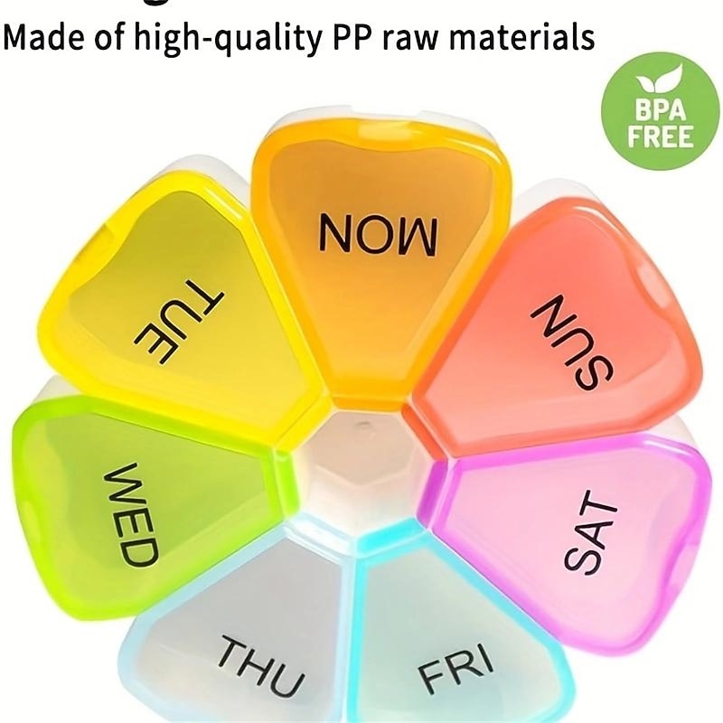 1pc Pill Organizer, Weekly Pill Organizer, Pill Box, Medicine Organizer, Pill Case, Pill Container, Pill Box 7 Day, Pill Holder, Travel Pill Case4