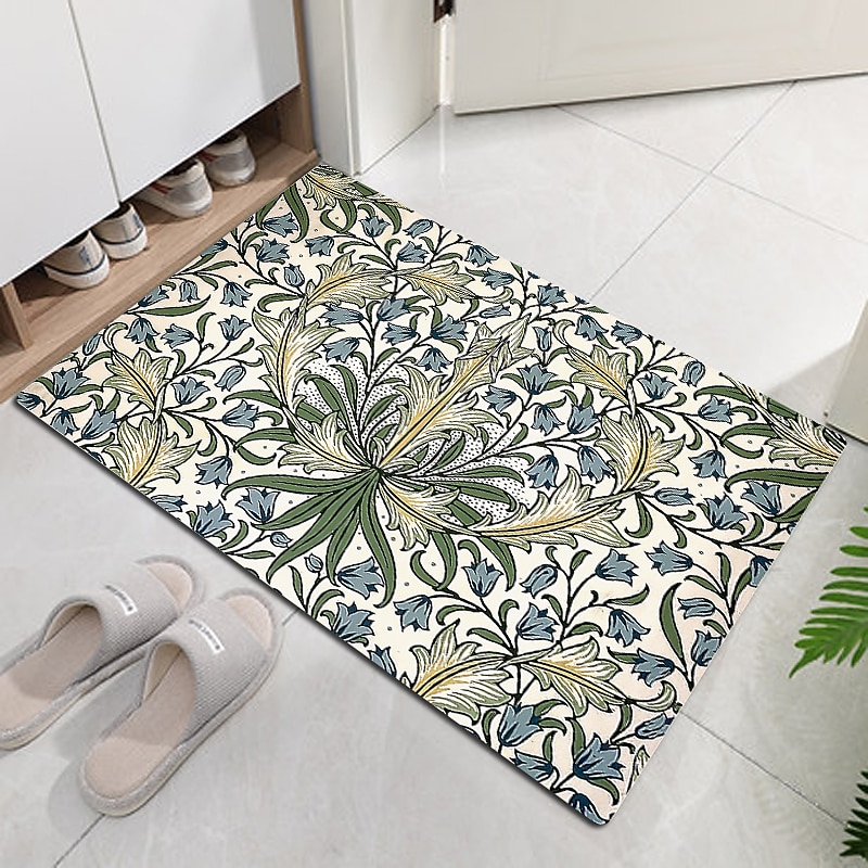Floral Doormat Floor Mats Washable Rugs Kitchen Mat Non-Slip Oil Proof Rug Indoor Outdoor Mat Bedroom Decor Bathroom Mat Entrance Rug Inspired by William Morris4