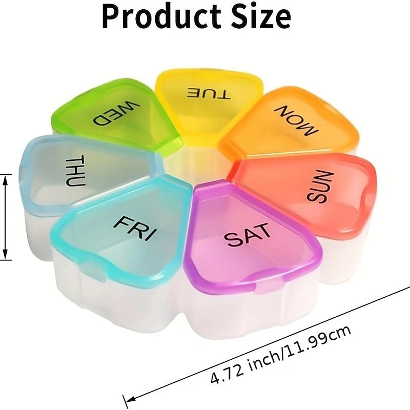 1pc Pill Organizer, Weekly Pill Organizer, Pill Box, Medicine Organizer, Pill Case, Pill Container, Pill Box 7 Day, Pill Holder, Travel Pill Case3