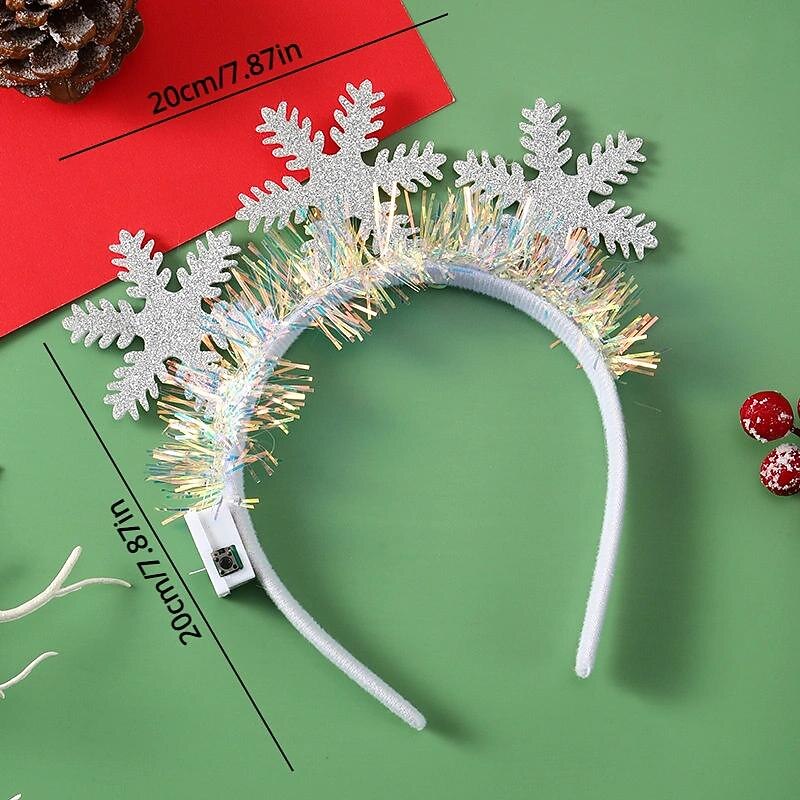 Christmas Headband Light Cane Headband Christmas Tree Headband Light Antlers Flash Headband Show Props4