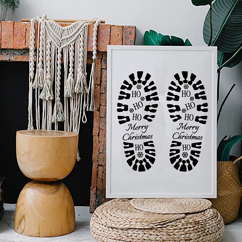 6pcs Metal Cutting Dies Cut Mold Christmas Shoe Print Snowflakes Decoration Scrapbook Paper Craft Knife Mould Blade Punch Stencils4