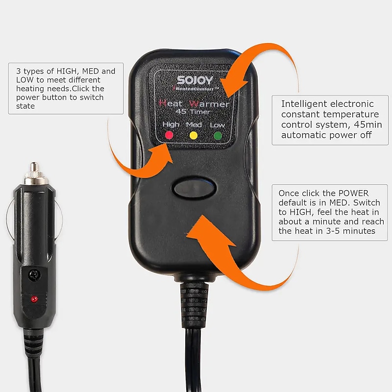 Heated Car Seat Cover Winter, Universal Front Seat Electric Heating Cushion, Car Interior Warmer4