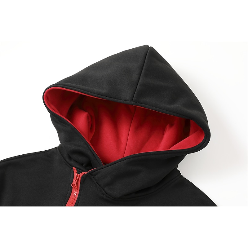 Men's Quarter Zip Hoodie Wine Red Royal Blue Blue Light Grey Hooded Letter Graphic Prints Print Sports & Outdoor Daily Sports Hot Stamping Designer Basic Casual Spring &  Fall Clothing Apparel Hoodies3