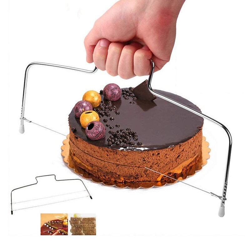 Double Wire Cake Cutter Slicer Adjustable 2 Line Stainless Steel DIY Butter Bread Divider Pastry Knife Kitchen Baking Tools 2025 - $10.99