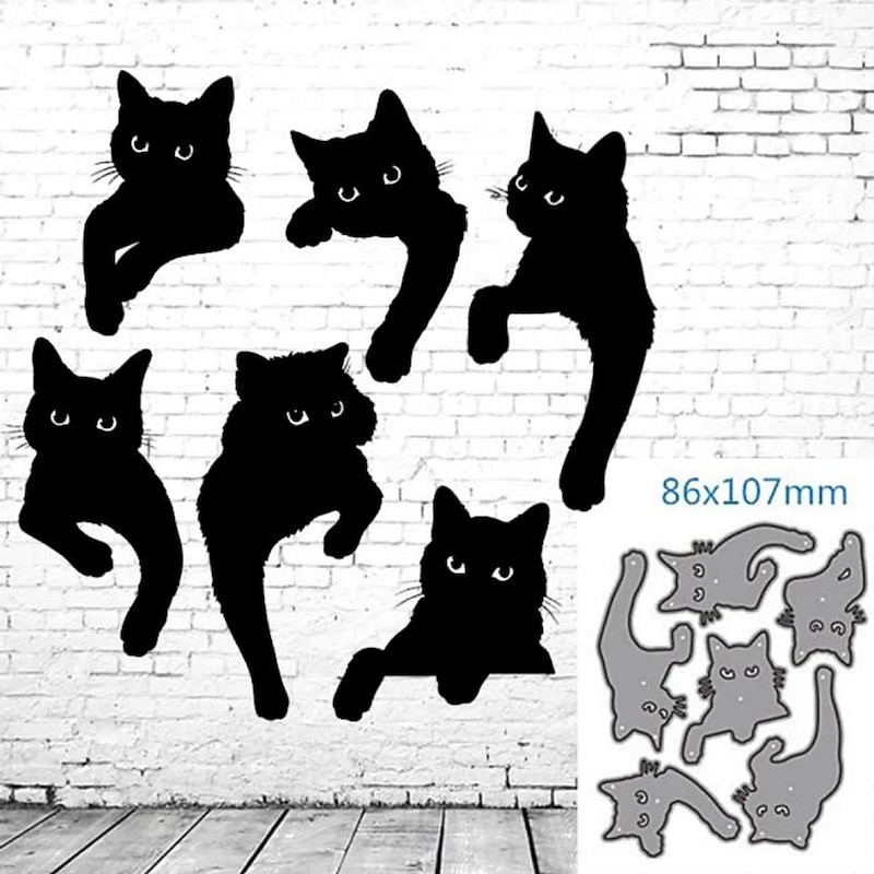 Create Beautiful Crafts with Metal Cat Cutting Dies - Perfect for Card Making, Scrapbooking, Stamping & More!
