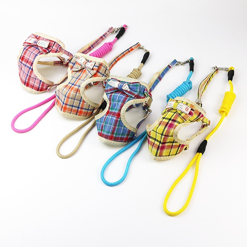 Vest Style Pet Belly Pocket Traction Rope Mesh Fabric Breathable Walking Dog Rope Cat Small Dog Chest Strap3