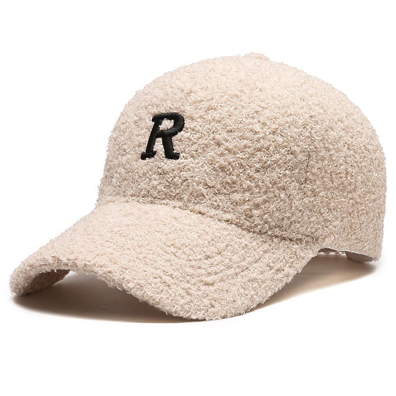 Men's Baseball Cap Winter Warm Cap Hip Hop Cap Black Pink Cotton Travel Lamb Wool Teddy Fleece Outdoor Vacation Plain Warm4