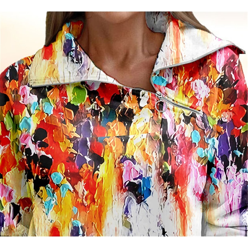 Women's Golf Pullover Sweatshirt Violet Orange Long Sleeve Thermal Warm Top Fall Winter Ladies Golf Attire Clothes Outfits Wear Apparel3