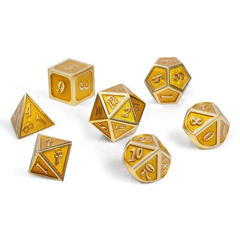 Metal Dice COC Running Group DND Dragon and Dungeon Polyhedron Seven Dice Set3