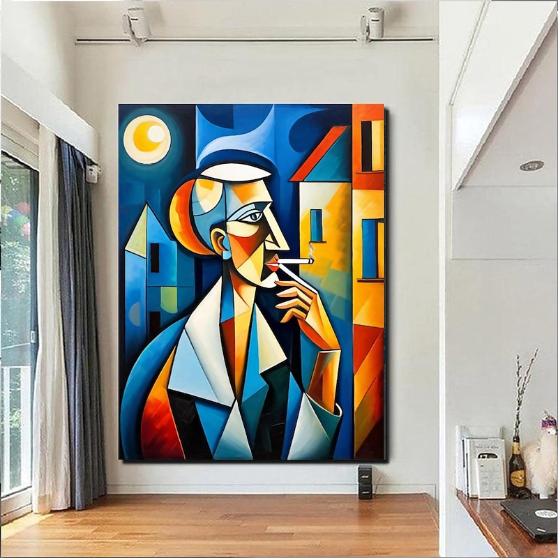 Handmate Oil PaintingCanvasWall Art DecorationAbstract Knife Painting Picasso Style Charactersfor Home Decor Rolled Frameless Unstretched Painting 10