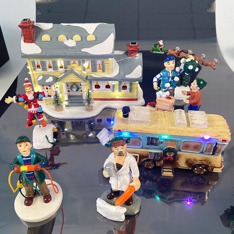 Christmas National Lampoon Resin Figurine Vacation Holiday House Hand-Painted Village Display Gift Christmas Home Deoration Xmas Gift