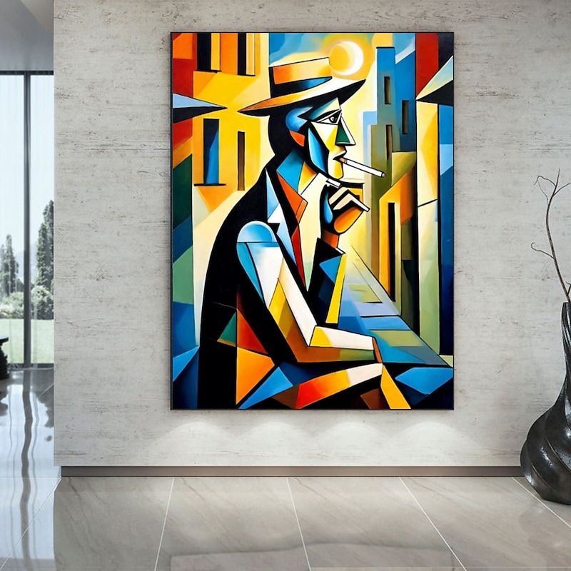 Handmate Oil PaintingCanvasWall Art DecorationAbstract Knife Painting Picasso Style Charactersfor Home Decor Rolled Frameless Unstretched Painting 11