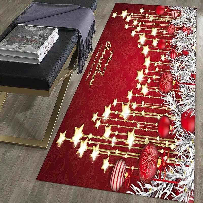 Christmas Doormat Holiday Door Mat Winter Christmas Deer Indoor/Outdoor Welcome Mat Floor Door Mat for Home Decoration Red Christmas Rug Entryway Front Porch Farmhouse Decor3