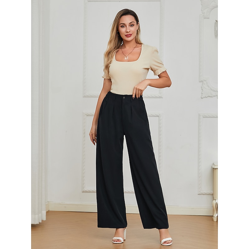 Corduroy High Waist Wide Leg Pants3