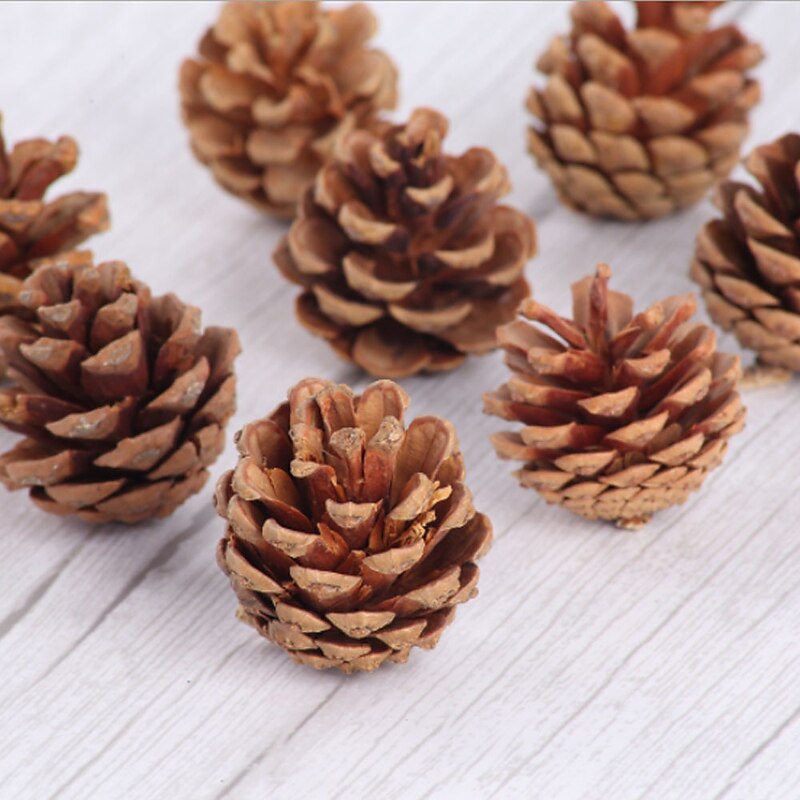 6/9pcs Christmas Pine Cone Ornaments with String Natural Wood Rustic Christmas Tree Decoration Crafts Christmas Home Hanging Ornament2