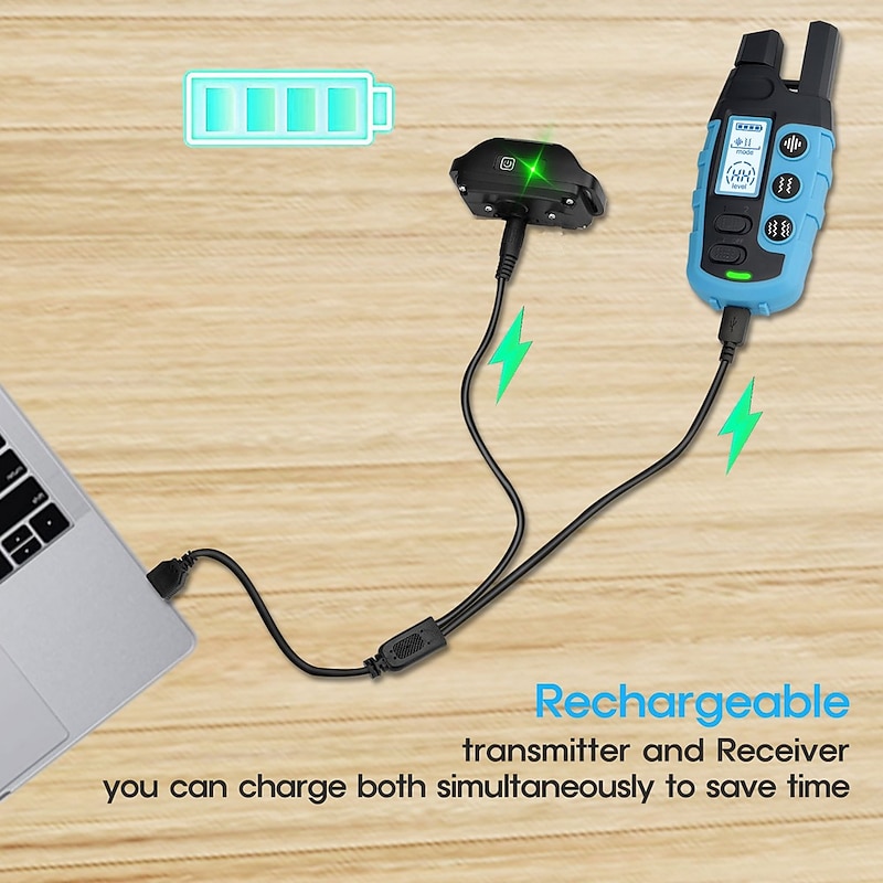 3300Ft Remote No Shock Pet Dog Training Collar Rechargeable IPX7 Waterproof E Collar Beep Vibration Human Dog Trainer4