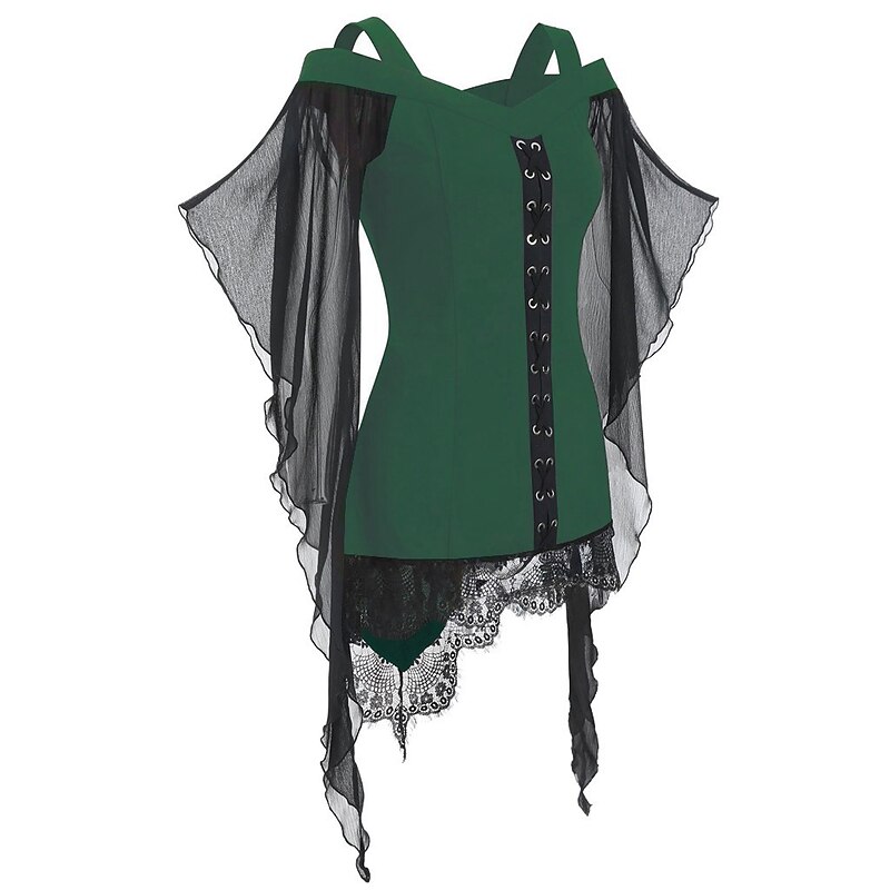 Retro Vintage Punk & Gothic Medieval Corset Masquerade Goth Girl Fancy Dress Women's Carnival Masquerade Party / Evening Adults' Corset3