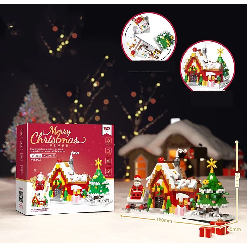 Building Blocks Festival Tree Tabletop Decorations Children's Assembly Toys Birthday Gifts2